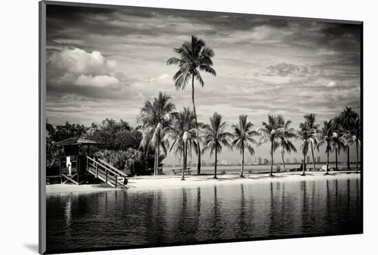 Paradisiacal Beach overlooking Downtown Miami - Florida-Philippe Hugonnard-Mounted Photographic Print