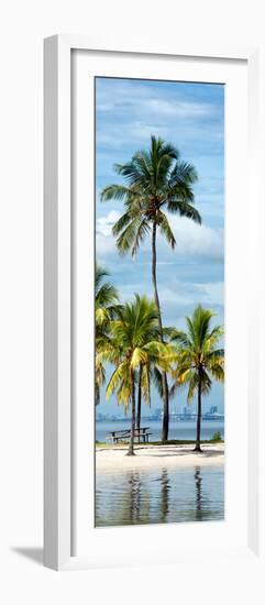 Paradisiacal Beach overlooking Downtown Miami - Florida-Philippe Hugonnard-Framed Photographic Print