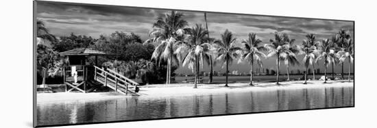 Paradisiacal Beach overlooking Downtown Miami - Florida-Philippe Hugonnard-Mounted Photographic Print