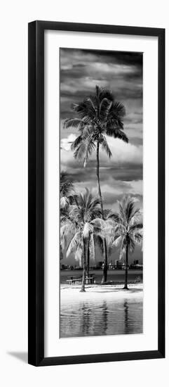 Paradisiacal Beach overlooking Downtown Miami - Florida-Philippe Hugonnard-Framed Photographic Print