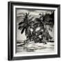 Paradisiacal Beach with a Life Guard Station - Miami - Florida-Philippe Hugonnard-Framed Photographic Print