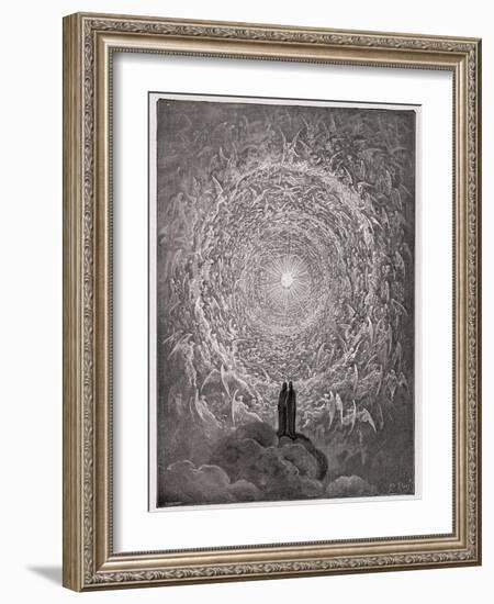 Paradiso, Canto 31, 1885 (Engraving)-Gustave Dore-Framed Giclee Print