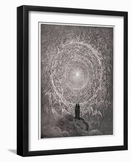 Paradiso, Canto 31, 1885 (Engraving)-Gustave Dore-Framed Giclee Print