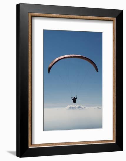 Paraglider Above the Clouds, Aviation, Paraglider, Paragliding, Paragliding-Frank Fleischmann-Framed Photographic Print