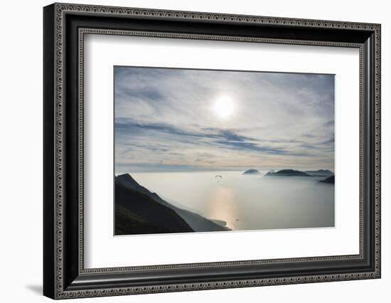 Paraglider, Aviation, Paragliding, Lake Garda, Monte Baldo-Frank Fleischmann-Framed Photographic Print