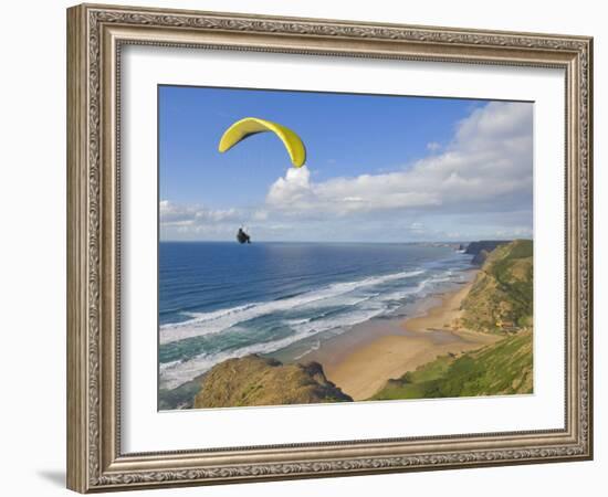 Paraglider, Costa Vincentina, Near Vila Do Bispo, Algarve, Portugal-Neale Clarke-Framed Photographic Print