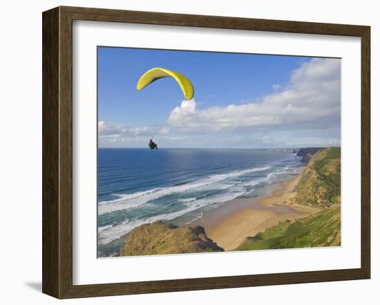 Paraglider, Costa Vincentina, Near Vila Do Bispo, Algarve, Portugal-Neale Clarke-Framed Photographic Print