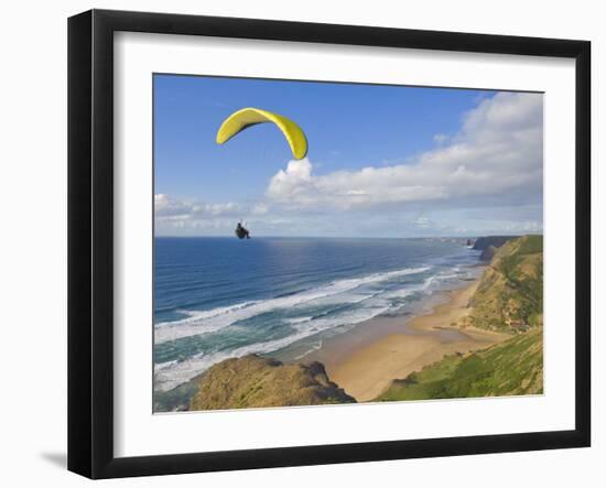 Paraglider, Costa Vincentina, Near Vila Do Bispo, Algarve, Portugal-Neale Clarke-Framed Photographic Print