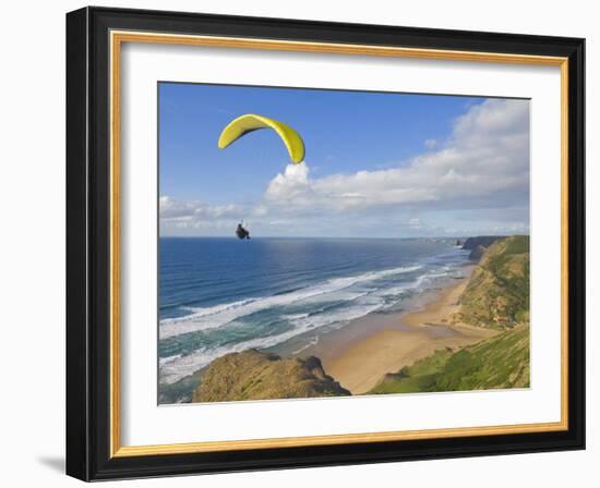 Paraglider, Costa Vincentina, Near Vila Do Bispo, Algarve, Portugal-Neale Clarke-Framed Photographic Print