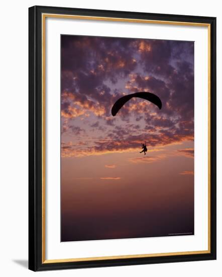 Paragliders at Sunset, Step Toe State Park, Washington, USA-Darrell Gulin-Framed Photographic Print