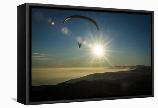 Paragliding in Monte Grappa, Autumn, Inversion Weather Condition, Aerial Shots, the Italy-Frank Fleischmann-Framed Premier Image Canvas