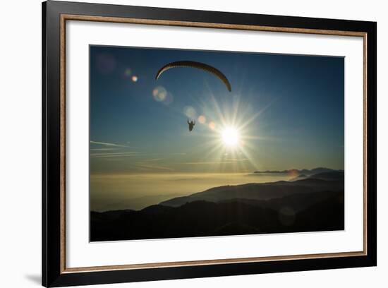 Paragliding in Monte Grappa, Autumn, Inversion Weather Condition, Aerial Shots, the Italy-Frank Fleischmann-Framed Photographic Print