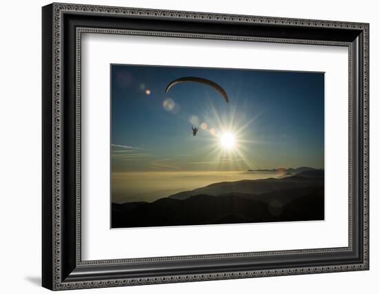 Paragliding in Monte Grappa, Autumn, Inversion Weather Condition, Aerial Shots, the Italy-Frank Fleischmann-Framed Photographic Print