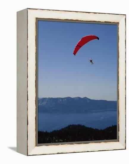 Paragliding, Lake Tahoe, California, USA-null-Framed Premier Image Canvas