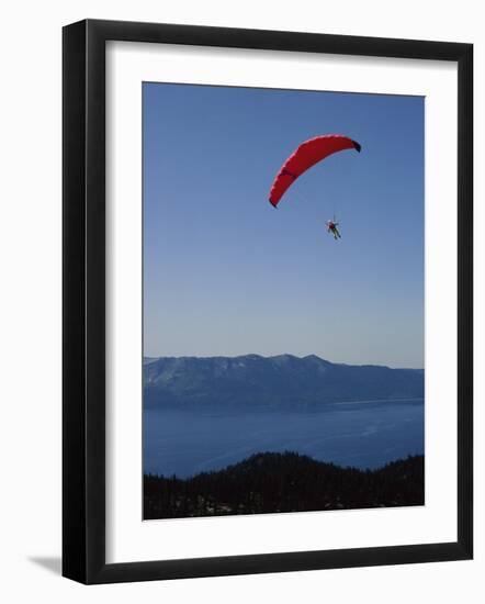 Paragliding, Lake Tahoe, California, USA-null-Framed Photographic Print