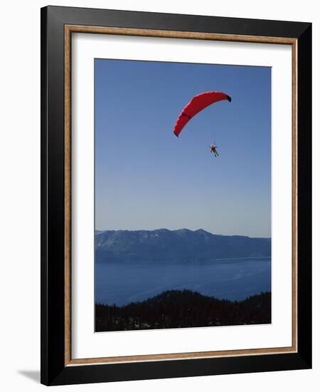 Paragliding, Lake Tahoe, California, USA-null-Framed Photographic Print