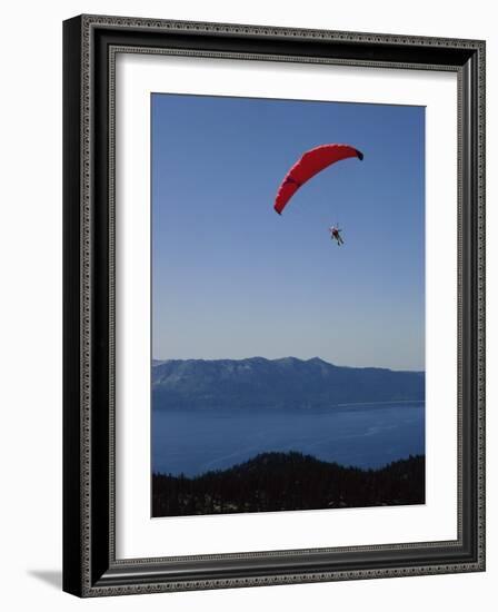 Paragliding, Lake Tahoe, California, USA-null-Framed Photographic Print
