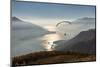 Paragliding over Lake Como and the surroundings mountains. Alto Lario, Como, Lombardy, Italy, Europ-ClickAlps-Mounted Photographic Print