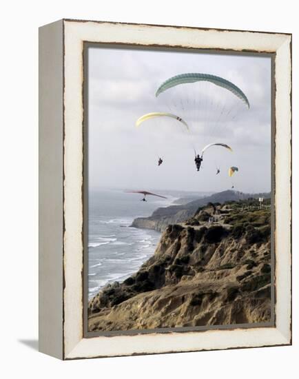 Paragliding, Torrey Pines, California, USA-null-Framed Premier Image Canvas