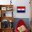 Paraguay Flag Design with Wood Patterning - Flags of the World Series-Philippe Hugonnard-Framed Stretched Canvas displayed on a wall