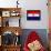 Paraguay Flag Design with Wood Patterning - Flags of the World Series-Philippe Hugonnard-Framed Stretched Canvas displayed on a wall