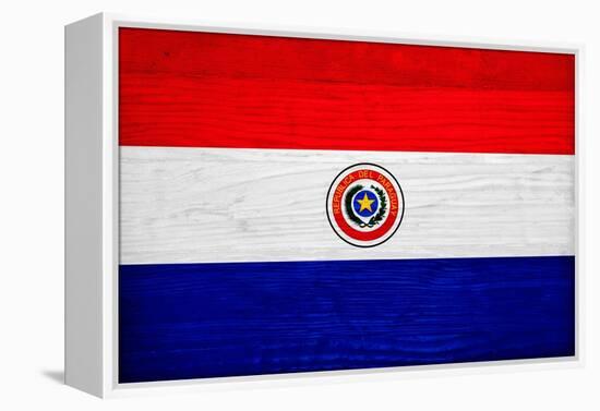 Paraguay Flag Design with Wood Patterning - Flags of the World Series-Philippe Hugonnard-Framed Stretched Canvas