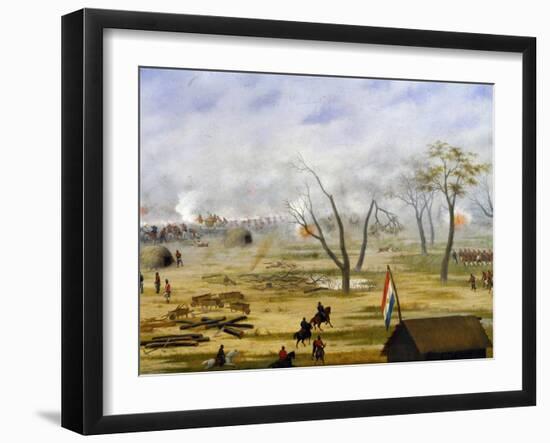 Paraguayan Army Encampment During War with Argentina-Candido Lopez-Framed Giclee Print