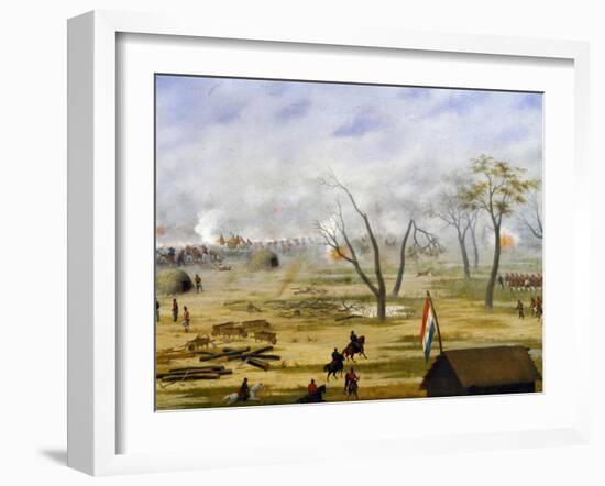 Paraguayan Army Encampment During War with Argentina-Candido Lopez-Framed Giclee Print