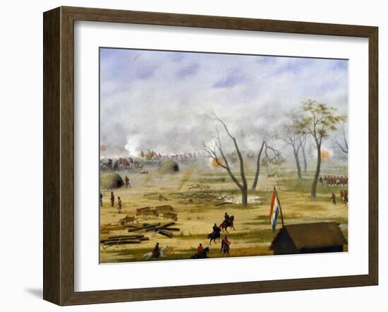 Paraguayan Army Encampment During War with Argentina-Candido Lopez-Framed Premium Giclee Print