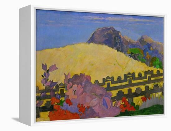 Parahi te Marae-Here is the Temple,1892 Canvas,68 x 91 cm Inv.1980-001-001.-Paul Gauguin-Framed Premier Image Canvas