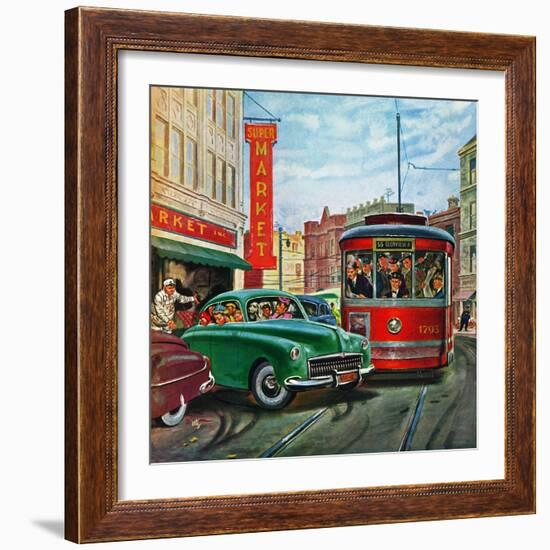 "Parallel Parking", April 1, 1950-Thornton Utz-Framed Giclee Print