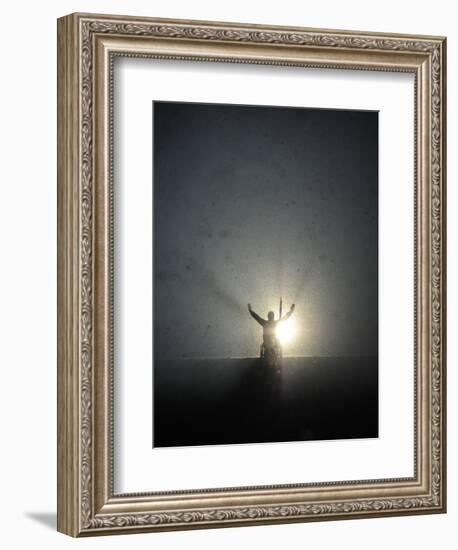 Paralympian Rick Hansen During the Opening Ceremony for the Vancouver 2010 Olympics-null-Framed Photographic Print