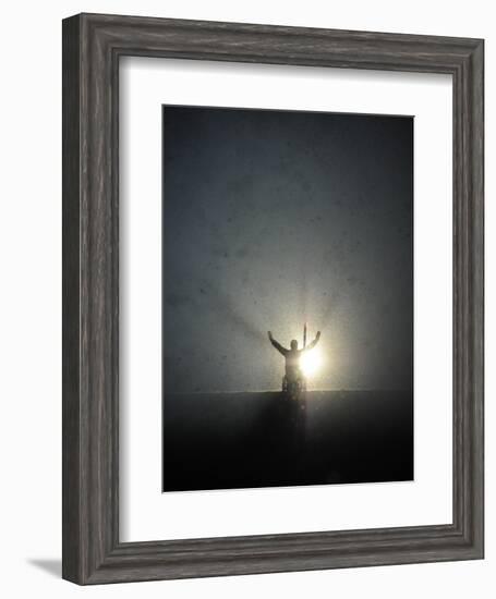 Paralympian Rick Hansen During the Opening Ceremony for the Vancouver 2010 Olympics-null-Framed Photographic Print