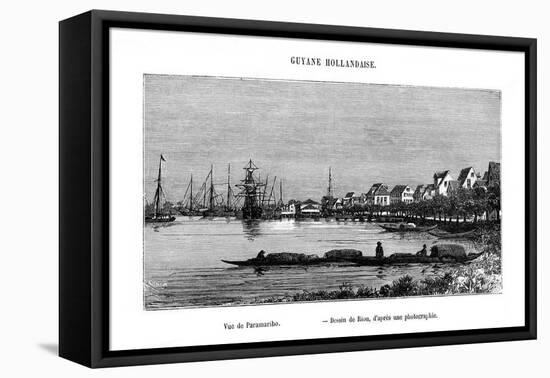 Paramaribo, Republic of Suriname, 19th Century-Edouard Riou-Framed Premier Image Canvas