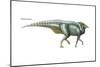 Parasaurolophus, Dinosaurs-Encyclopaedia Britannica-Mounted Art Print