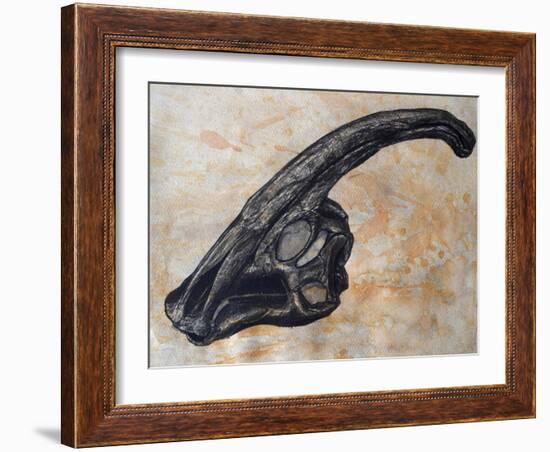 Parasaurolophus Walkerii Dinosaur Skull-Stocktrek Images-Framed Art Print