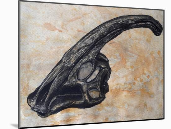 Parasaurolophus Walkerii Dinosaur Skull-Stocktrek Images-Mounted Art Print