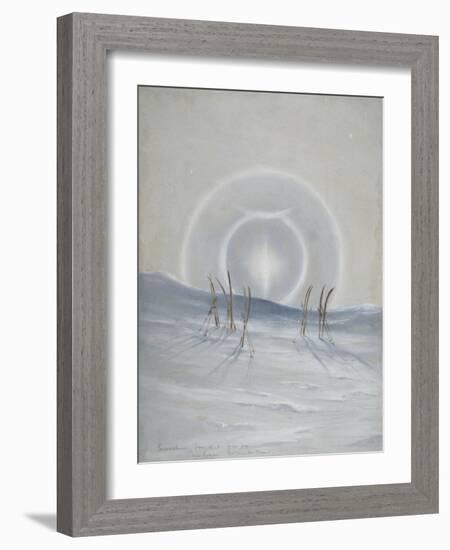 Paraselena, Cape Evans, McMurdo Sound, 9:30pm, Jan 15, 1911-Edward Adrian Wilson-Framed Giclee Print