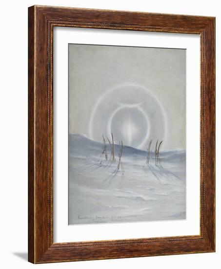 Paraselena, Cape Evans, McMurdo Sound, 9:30pm, Jan 15, 1911-Edward Adrian Wilson-Framed Giclee Print