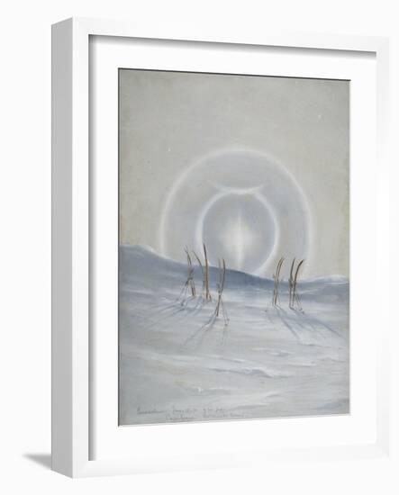 Paraselena, Cape Evans, McMurdo Sound, 9:30pm, Jan 15, 1911-Edward Adrian Wilson-Framed Giclee Print