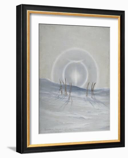 Paraselena, Cape Evans, McMurdo Sound, 9:30pm, Jan 15, 1911-Edward Adrian Wilson-Framed Giclee Print