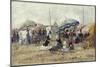 Parasols on the Beach at Trouville, 1886-Eug?ne Boudin-Mounted Giclee Print
