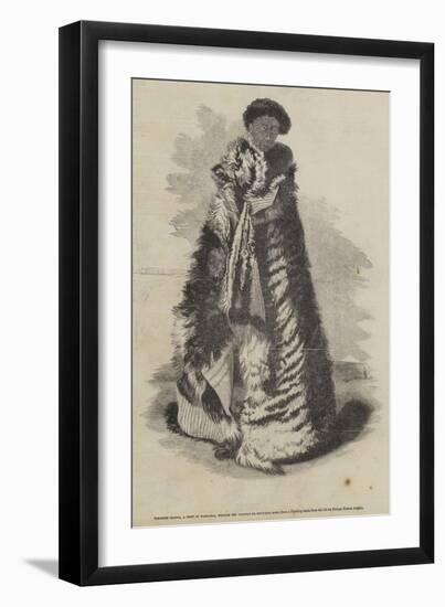 Paratene Maioha, a Chief of Wangaroa, Wearing the Parawai or Dog'S-Skin Robe-George French Angas-Framed Giclee Print