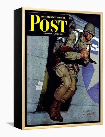 "Paratrooper," Saturday Evening Post Cover, September 12, 1942-Mead Schaeffer-Framed Premier Image Canvas