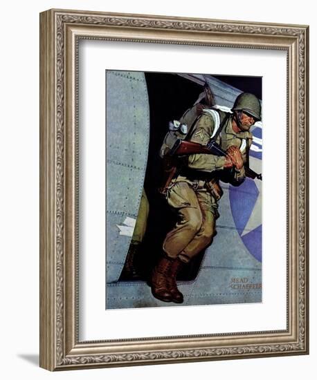 "Paratrooper," September 12, 1942-Mead Schaeffer-Framed Giclee Print