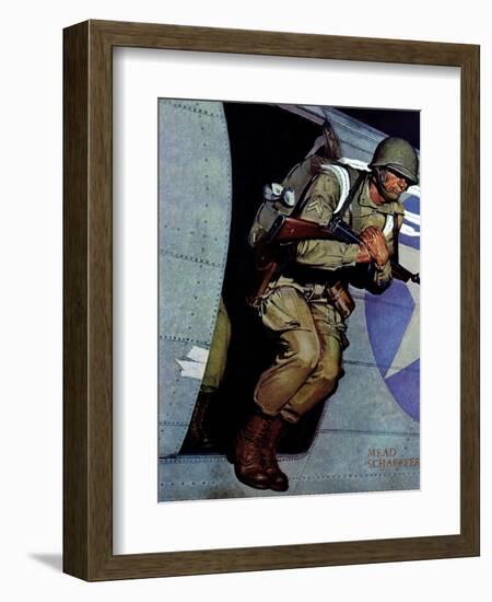 "Paratrooper," September 12, 1942-Mead Schaeffer-Framed Giclee Print