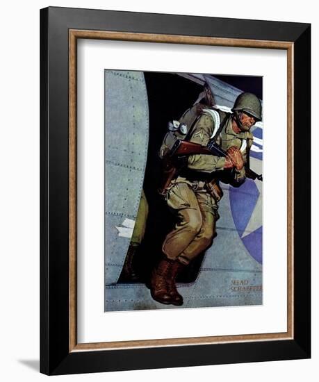 "Paratrooper," September 12, 1942-Mead Schaeffer-Framed Giclee Print