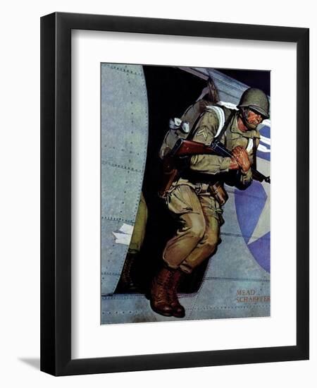 "Paratrooper," September 12, 1942-Mead Schaeffer-Framed Giclee Print