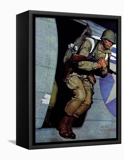 "Paratrooper," September 12, 1942-Mead Schaeffer-Framed Premier Image Canvas