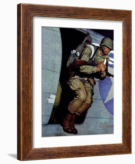 "Paratrooper," September 12, 1942-Mead Schaeffer-Framed Giclee Print